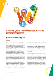 Bonn Process - Growing youth work throughout Europe