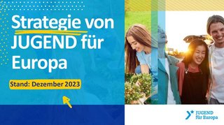 Titelseite der Strategie von JUGEND für Europa, Stand Dezember 2023