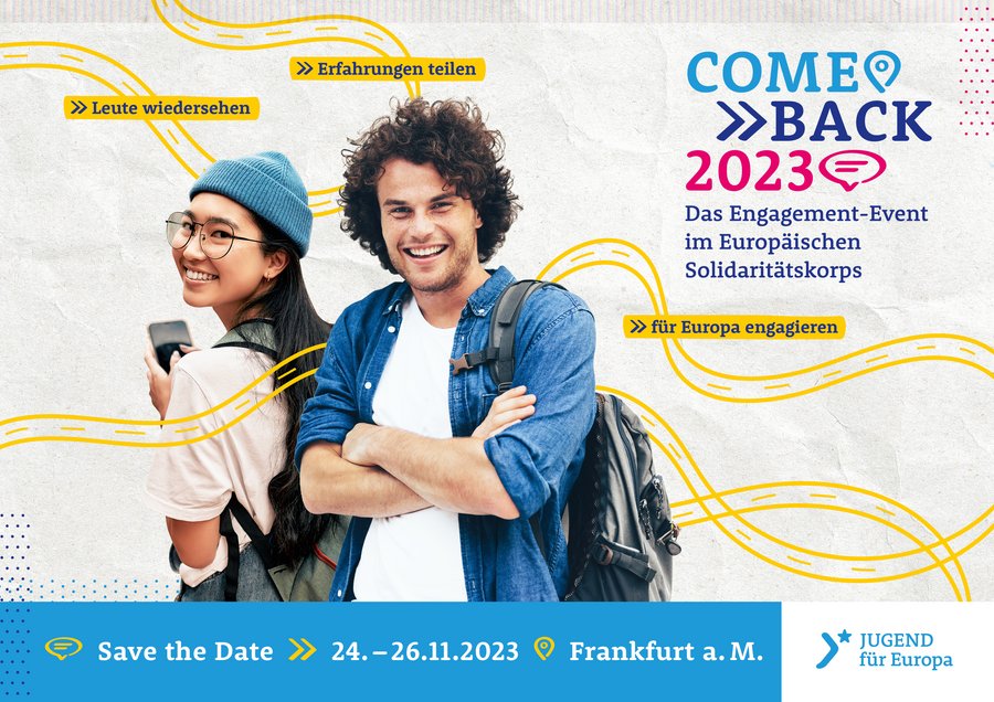 Grafik mit dem Save the Date für das comeback 2023