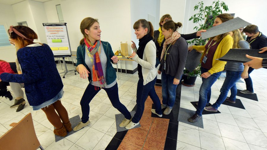 Gruppe von Freiwilligen