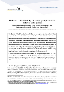 The European Youth Work Agenda for high-quality Youth Work